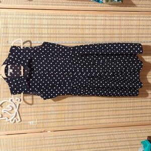 Forever 21 polkadot dress Navy Sz M EUC